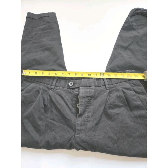 AllSaints Mens Tallis Pleated Trouser Cotton/Wool Black 32 Ankle Length - Picture 8 of 15